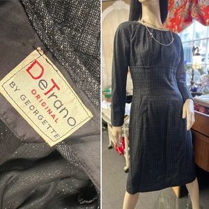 Vintage Elegant Dress with Shapely Tailoring DeTrano Originals
